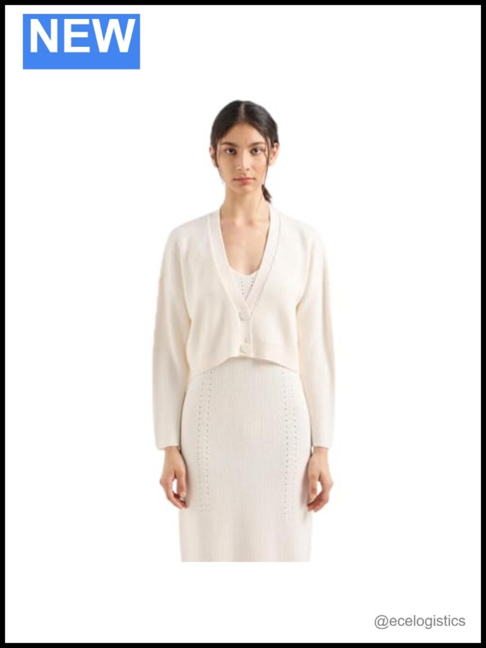 Cropped V-Neck Cardigan Women Button Front Long Sleeve